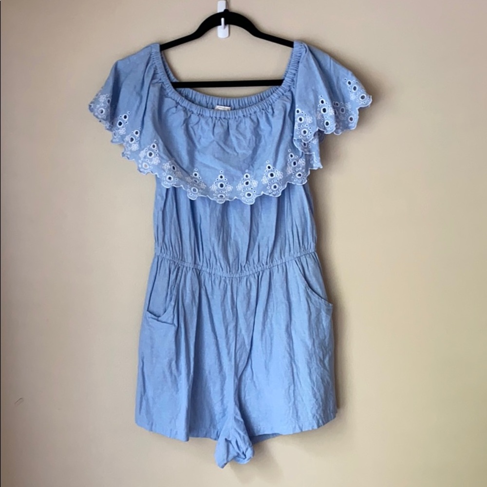 Mud Pie Chambray Romper
